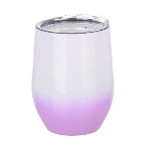 Tazza per vin brulè 360 ml per sublimazione - sfumatura bianca e Viola