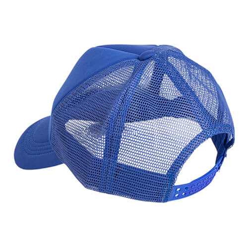 Cappellino Trucker per adulti a colori per sublimazione e trasferimento termico - blu