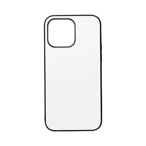 custodia per iPhone 15 Plus in gomma nera per sublimazione