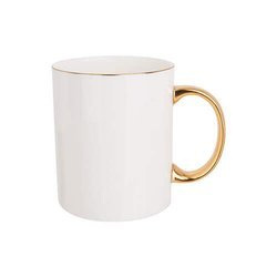 Tazza 360 ml con bordo e manico dorato Sublimazione Termostampa