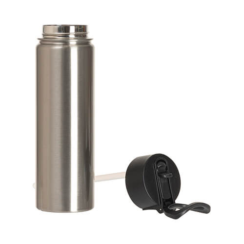 Borraccia - Borraccia da 900 ml con manico pieghevole per sublimazione - argento