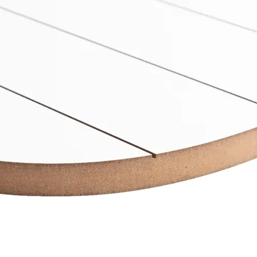 Cornice per foto a forma di uovo in MDF, a righe, 27 x 38 cm