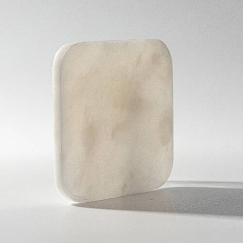 Sottobicchiere 10 x 10 cm in marmo bianco e sughero per sublimazione - quadrato