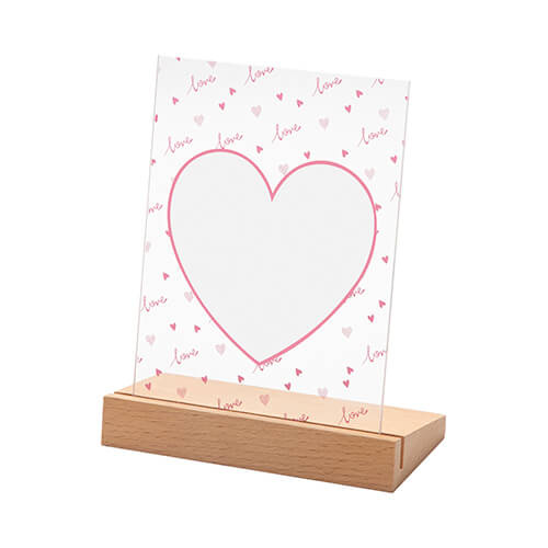 Cornice in vetro per sublimazione - 12,7 x 17,8 cm - Red Love