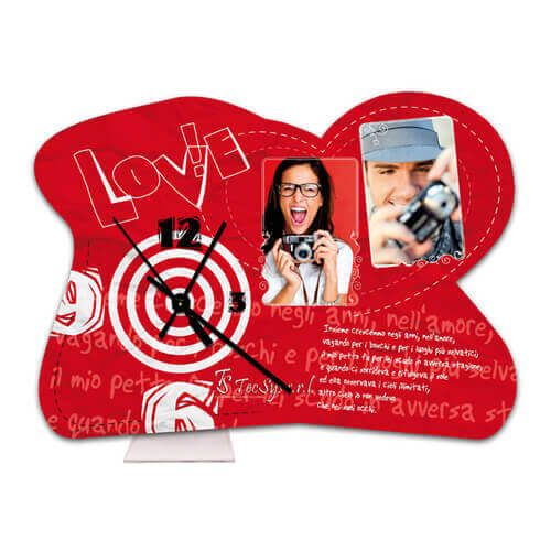 Orologio da terra in MDF - Cuore - Trasferimento Termico a Sublimazione
