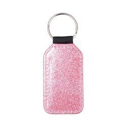 Portachiavi in ​​pelle con glitter per sublimazione - fusto rosa