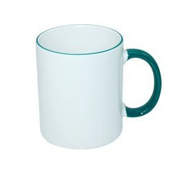 Tazza 330 ml ECO con il manico verde scuro Sublimazione Termostampa