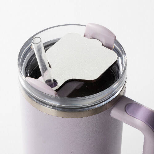 Targhetta con nome in fibra di legno con glitter per tazza per sublimazione da 1200 ml - paletta