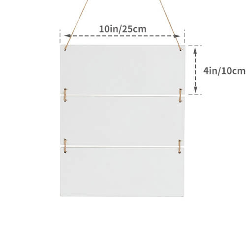 Tre cornici appese in MDF per la sublimazione