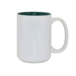 Tazza MAX 450 ml con l'interno verde scuro Sublimazione