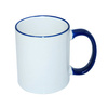 Tazza 330 ml con il manico  blu scuro JS Coating Sublimazione Termostampa