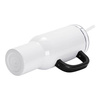Tazza da viaggio in acciaio inox da 1200 ml con manico nero per sublimazione - bianco