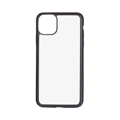 Custodia iPhone 11 Pro Max in gomma nero Sublimazione trasferimento termico
