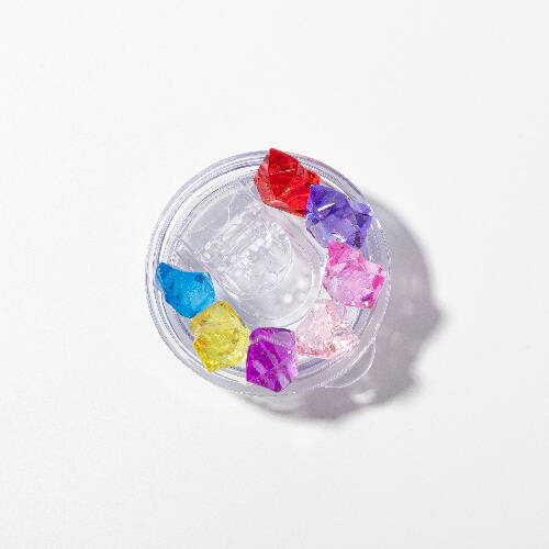 Tazza da 600 ml con cannuccia per sublimazione - argento, coperchio con ghiaccio colorato artificiale