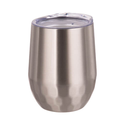Tazza per vin brulè 360 ml per sublimazione - argento, motivo esagonale