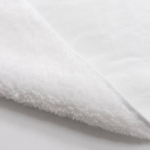 Coperta con cappuccio Minky per sublimazione - bianca