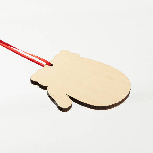 Ciondolo albero di Natale in legno per sublimazione - guanto