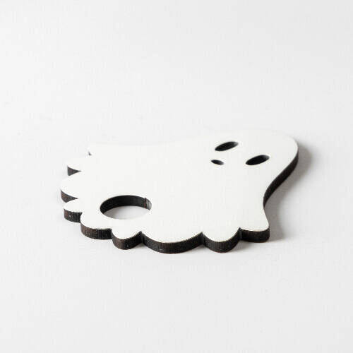 Targhetta con nome in fibra di legno per tazza 480 / 600 / 540 / 750 ml per sublimazione - fantasma