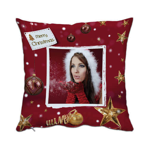 Federa in raso bicolore 38 x 38 cm per sublimazione - XMAS
