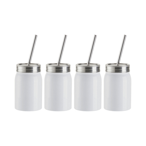 Set di 4 tazze Mason Tumbler da 500 ml in metallo da stampare