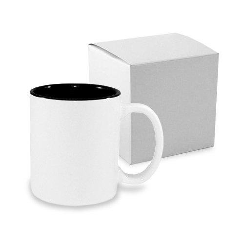 Tazza 330 ml con l'interno nero JS Coating con la stampa Sublimazione Termostampa