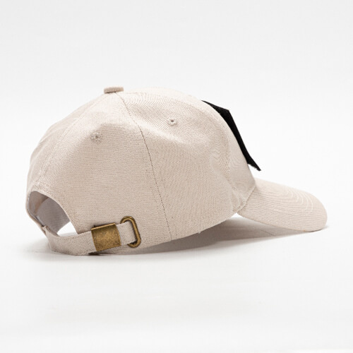 Cappello da baseball in cotone con patch rettangolare in velcro per sublimazione - kaki