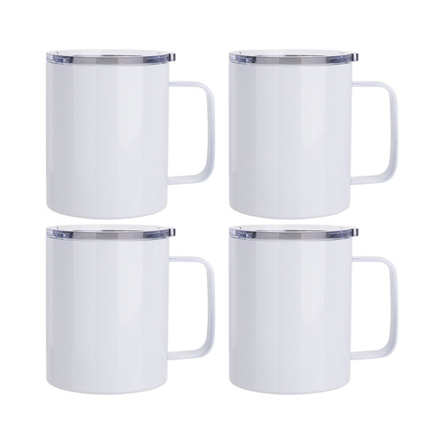 Set di 4 tazze da caffè in metallo da 300 ml stampabili