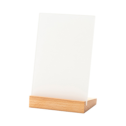 Cornice in vetro con base in legno con sublimazione - 12,7 x 17,8 cm