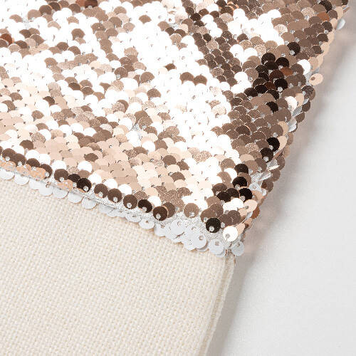 Calzino natalizio con glitter champagne per la sublimazione