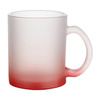 Tazza in vetro smerigliato 330 ml per sublimazione - rosso sfumato