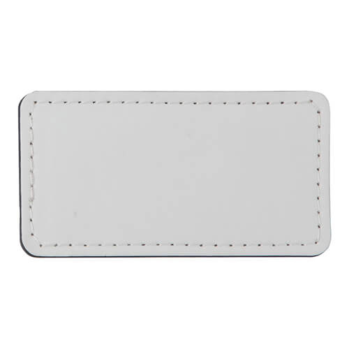Targhetta in pelle 8,2 x 4,4 cm per sublimazione - bianca