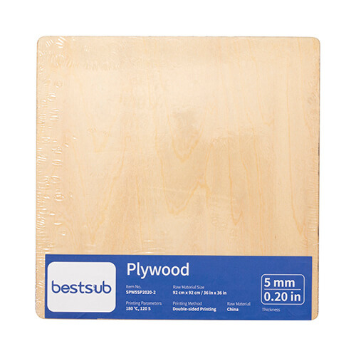 Piastra bifacciale in compensato per sublimazione 20 x 20 x 0,5 cm - 2 pz.