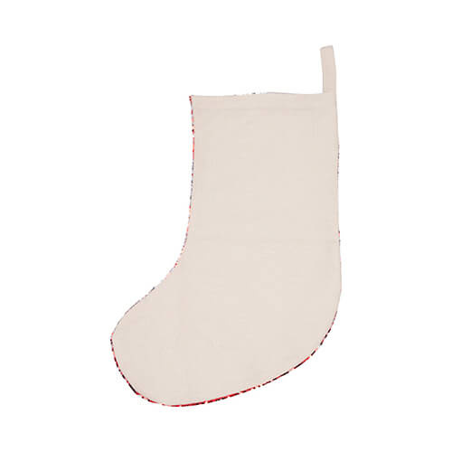 Calza di Natale con paillettes per sublimazione - rosso