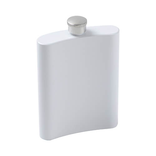 Fiaschetta in metallo per sublimazione - bianca