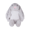 Coniglio di peluche 30 cm con maglietta per stampa a sublimazione - grigio chiaro