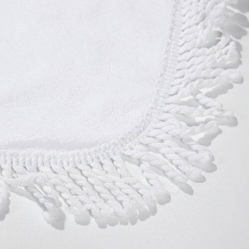 Asciugamano 152 x 76 cm con frange per sublimazione - bianco