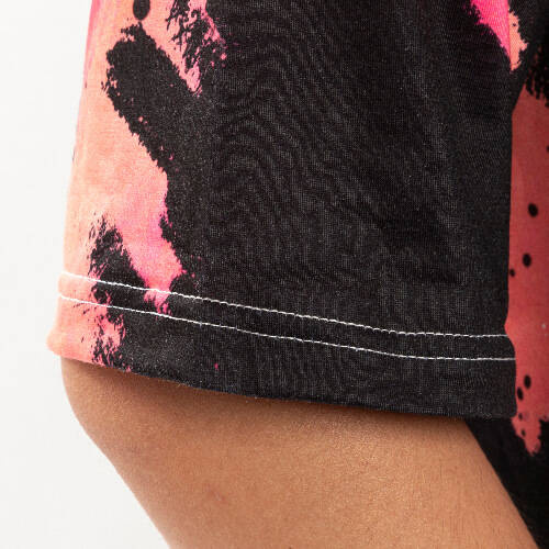 T-shirt Cotton-Like Bleached Leopard Wild Black per sublimazione