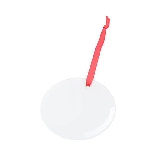 Ciondolo albero di Natale in vetro per sublimazione - cerchio piccolo