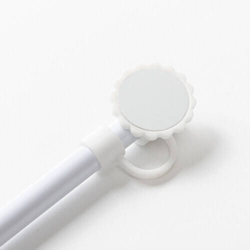 Copertura in cannuccia in silicone Ø 0,8 cm per sublimazione - fiore bianco