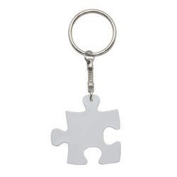 Portachiavi in plastica – pezzo di puzzle - Sublimazione Trasferimento termico
