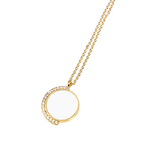Collana di diamanti per sublimazione - rotonda - oro