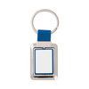 Portachiavi rotativo per chiavi a sublimazione - rettangolo su cinturino blu