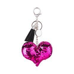 Portachiavi sublimazione - cuore rosa scuro