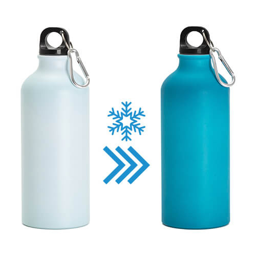 Bottiglia da viaggio da 600 ml per sublimazione - colore cangiante blu > turchese