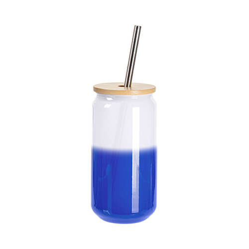 Vetro da 550 ml che cambia colore se esposto a sublimazione - blu