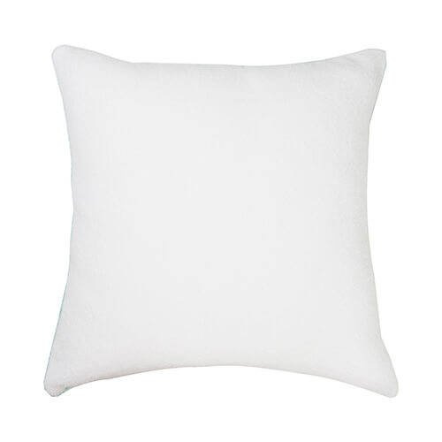 Fodera in peluche 40 x 40 cm per sublimazione - bianca e verde