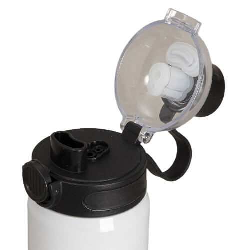 Bottiglia in acciaio inox da 720 ml con coperchio nero per sublimazione