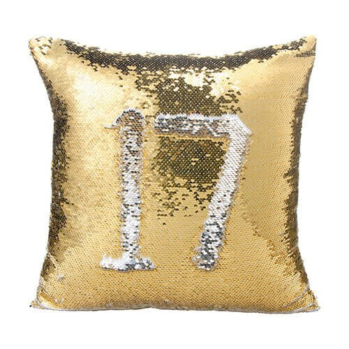Copricuscino 40 x 40 cm con paillettes per sublimazione – d’oro