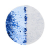 Patch paillettes bicolore da sublimare - cerchio blu Ø 19 su sfondo bianco