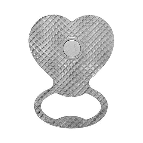 Magnete in metallo - apribottiglie a sublimazione - cuore